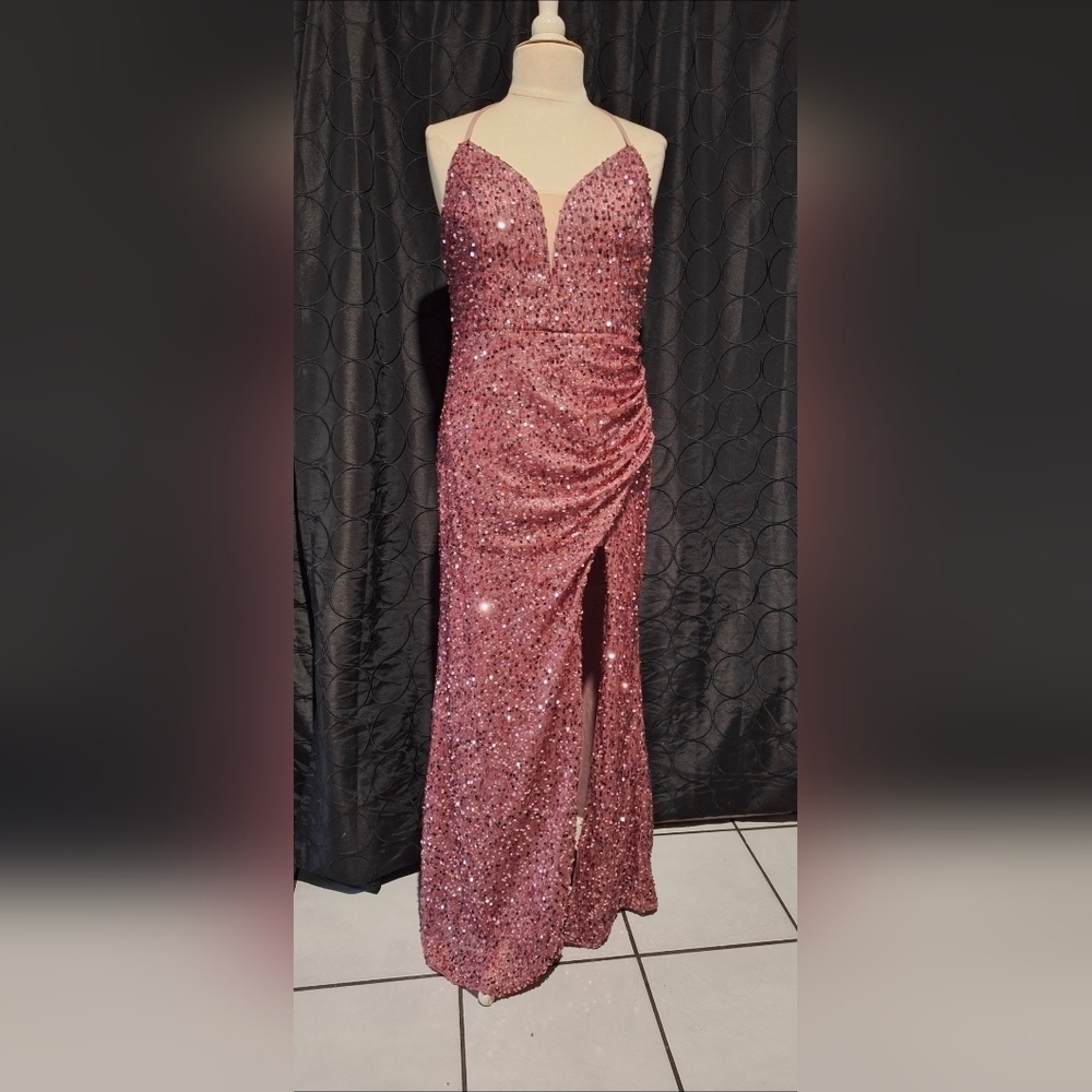 Glamorous Rose Sequin Maxi Dress
